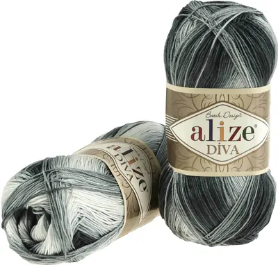 Produktbild von 100g Strickgarn ALIZE DIVA BATIK Farbverlauf Häkelgarn Wolle Stricken Häkeln