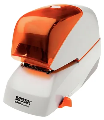 Produktbild von Rapid 5080E, 80 Blätter, 5000 Heftklammern, 5 cm, Orange, Weiß, 5000 Stück(e)