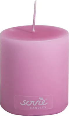 Produktbild von Sovie CANDLES Stumpenkerze in Violett Ø 50 mm x H 60 mm, Brenndauer ca. 16 Std., 1 Stück