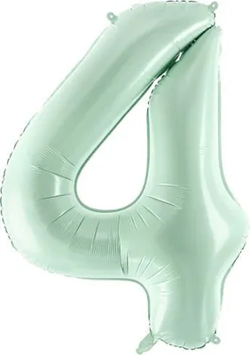 Produktbild von Folienballon Zahl „4“, 72cm, grün