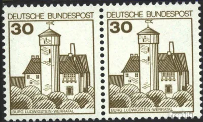 Produktbild von Briefmarken BRD (BR.Deutschland) 1977 Mi 914A waagerechtes Paar postfrisch Burgen und Schlösser