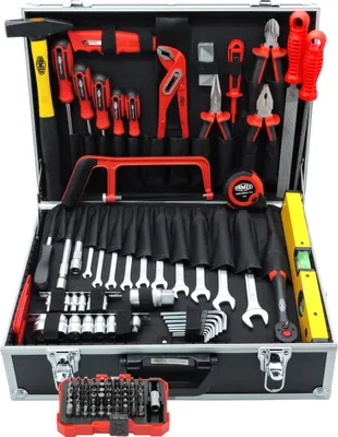 Produktbild von FAMEX 755-57 Alu Werkzeugkoffer bestückt mit Werkzeug - 164-tlg.