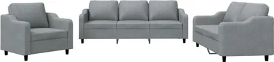 Produktbild von VidaXL 3201770, Grau, Schaum, Metall, Polyester, Textil, 198 cm, 77 cm, 80 cm
