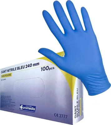 Obrázok produktu pre Sensiskin, 100 jednorazových nitrilových rukavíc bez prášku, veľkosť L, modré