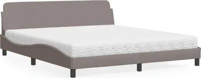 Obrázek produktu pro vidaXL Postel s matrací "Dover" Taupe 180x200 cm látka