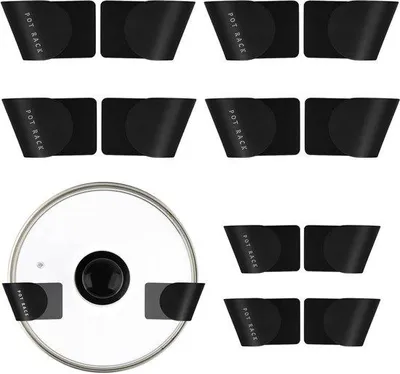 Produktbild von Famanu Wandhalterung für Topfdeckel und Küchenutensilien - Set von 12