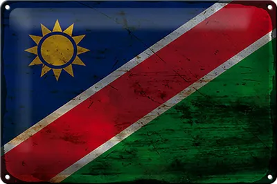 Produktbild von Blechschild Flagge Namibia 30x20cm Flag of Namibia Rost