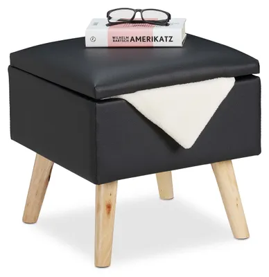 Image de Tabouret avec rangement RD29604, noir
