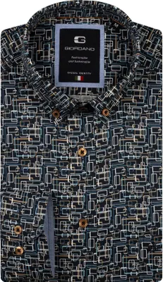 Produktbild von Giordano Hemd marineblau mit Print Baumwolle
