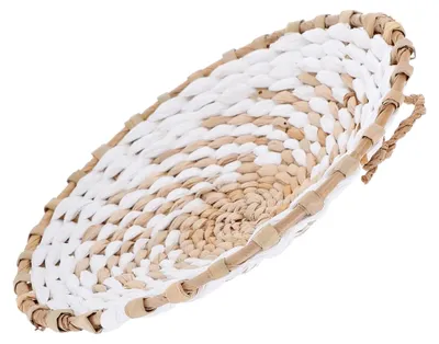 Produktbild von Gewebte Boho Wanddekoration aus Seegras, klein, 20 cm, Deko für Wohnräume, Schlafzimmer, Wohnzimmer