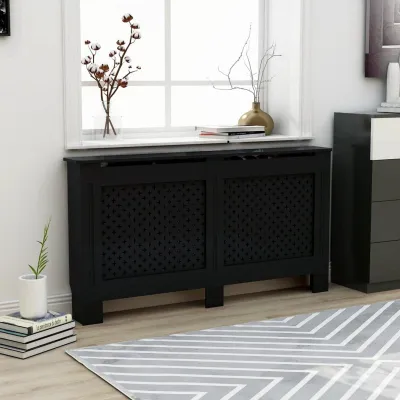Immagine prodotto di Rivestimento radiatore in MDF nero, dimensioni 152x19x81,5 cm