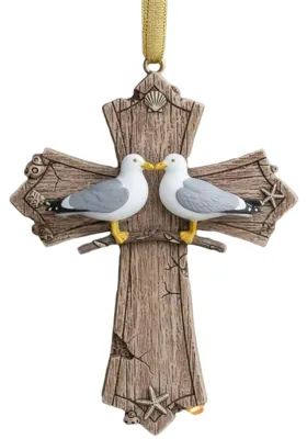 Produktbild von Weihnachtsbaumschmuck mit Vogelmotiv, christliches Symbol, hängende Dekoration, Vogel- und Glaubenssymbol, Ornament für Weihnachtsbaum, Eingangsbereich, Wohnzimmer, Weihnachtsdekoration