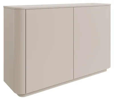 Obrázek produktu pro Selsey Luvio - Příborník, dvoudveřový, 6 přihrádek, zaoblené hrany, 140 cm, kašmírově šedý