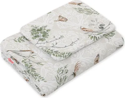 Produktbild von Babybettwäscheset mit Füllung, 2-teilig, 75x100cm NEWBORN - braune Vögel