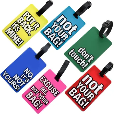 Produktbild von Kofferanhänger 6 Stück, PVC, für Kinder, leicht, für Flugreisen