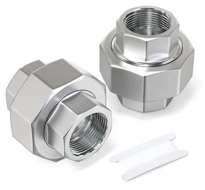 2er-Pack Edelstahl-Union 3/4" BSP Innengewinde
