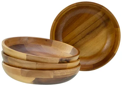 Suppenteller-Set 4-tlg., Akazienholz, 20 cm, Nature Collection