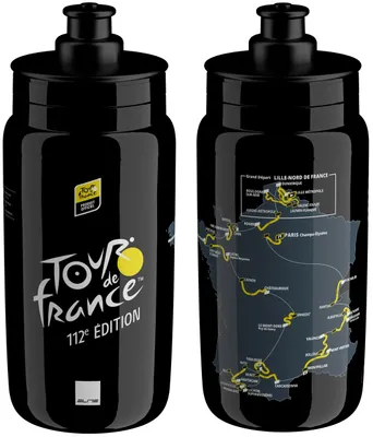 Immagine prodotto di Borraccia ELITE Fly Tour de France da 550 ml, bianca e colorata - ultraleggera per...