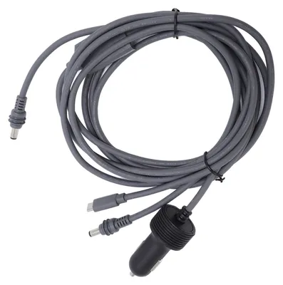 Obrázok produktu pre Satelitný napájací kábel 3 v 1 do zapaľovača cigariet, 18 AWG, napájací adaptér pre satelitnú anténu do auta, karavanu alebo nákladného vozidla, dĺžka 5 m / 16,40 ft