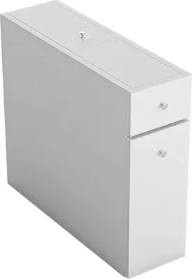Immagine prodotto di Dmora Mobile Sottolavabo Isidora 60x20x55h cm Bianco, 2 Cassetti Apertura Scorrevole