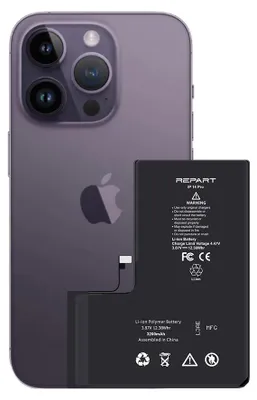 Zdjęcie produktu dla Akumulator REPART do Apple iPhone 14 Pro 3200 mAh – akumulator litowo-jonowy do telefonu komórkowego, zapasowy akumulator do smartfona, naprawa baterii