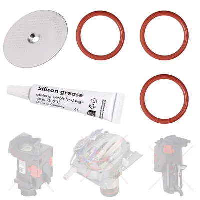 Image de 3x joints toriques + filtre pour Delonghi EABI EAM ECA ECAM ESAM EPAM ETAM AEG pour l'unité d'infusion piston de pression & chauffage incl. 6gr de graisse silicone