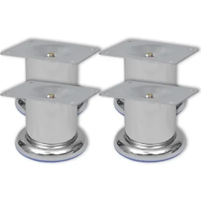 Zdjęcie produktu dla vidaXL Okrągłe nóżki do sofy 8 szt. Chrom 60 mm