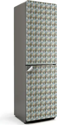 Produktbild von Wellenlinienmuster – Kühlschrank Aufkleber – Klebefolie Kühlschrank – Kühlschrank Nachbildung – Kühlschrankfolie selbstklebend – Küchen Nachbildungation – 60x205 cm
