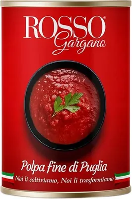 Obrázek produktu pro Rosso Gargano Polpa di Puglia 400 g italská rajčatová drť v konzervě