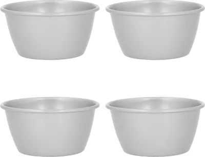 Produktbild von Krumble Puddingformen - 4er Set - Timbale Form - Puddingform - Pannacotta Form - Silber - Metall - 8 x 8 x 4 cm (bxwxh)