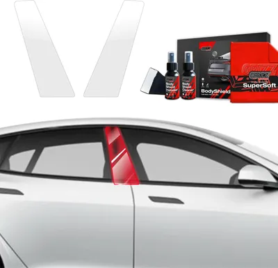 Immagine prodotto di Pellicola protettiva 2 in 1 Grizz Protector per montante B - Tesla Model S (2023-2025)