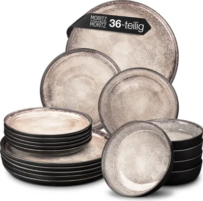Produktbild von Moritz & Moritz VIDA 36tlg Tafel Service Beige Geschirr Set