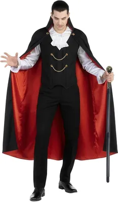 Productafbeelding van Vampierkostuum voor heren - Dracula kostuum met cape en vest voor Halloween