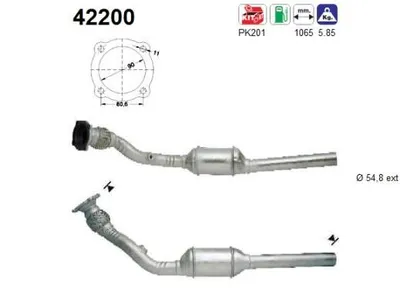 Produktbild von AS Katalysator Kat für VW Golf IV Schrägheck (1J1) 42200