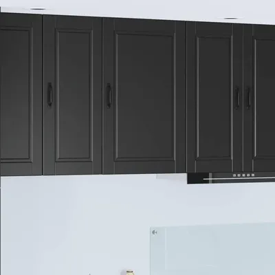 Produktbild von PUEAZU Wandschrank PORTO Schwarz 50 x 31 x 80 cm Holzwerkstoff - Küchenschränke &39730