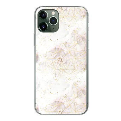 Produktbild von MuchoWow® Handyhülle Schutzhülle Hülle für iPhone 11 Pro Marmor - Geometrie - Gold Silikon Softcase Handy Hülle - Handy