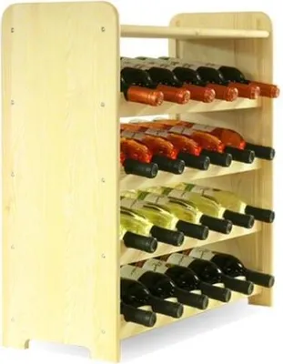 Produktbild von Weinregal PINOTWINE C | HxBxT 61,6x63,2x26,5cm | 24 Flaschen | Massives Kiefernholz | Natur unbehandelt