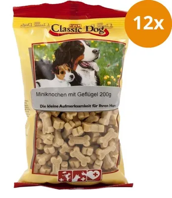 Produktbild von Classic Dog Snack Miniknochen mit Geflügel 200g