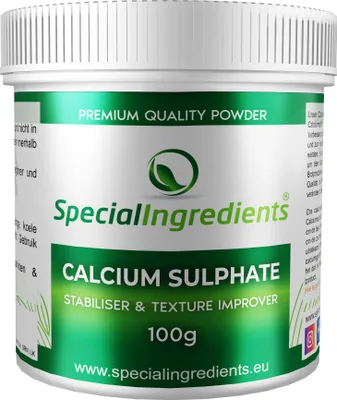 Produktbild von Special Ingredients Calciumsulfat-Pulver 100 g - Calciumsalz, Gips für Tofu & Backen, Lebensmittelqualität