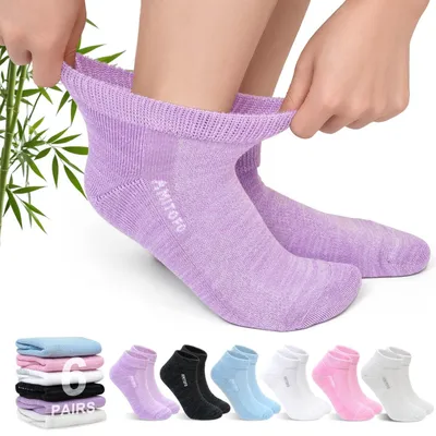 Obrázek produktu pro Solidchoice – Krátké bambusové diabetické ponožky bez gumy, pro dámy i pro pány