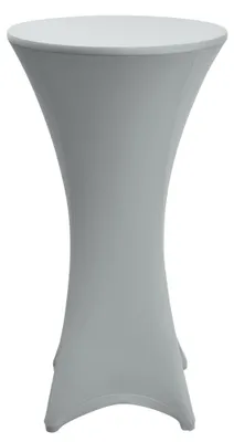 Immagine prodotto di Copritavolo elastico Beautissu per tavolino alto da bistrot, Ø 80-85 cm, argento