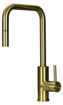 Obrázek produktu pro Pure.Sink Luxion Zlatá kuchyňská baterie Square s výsuvnou hubicí PLXSQUA-60