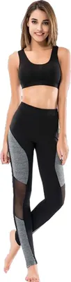 Produktbild von Damen Mesh-Leggings Durchsichtiges Netz Sport Stretch Push Up Tayt 546