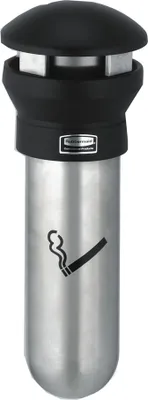 Produktbild von Rubbermaid Wandascher Infinity rund silber / schwarz aus Edelstahl / Metall