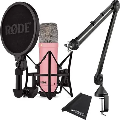Produktbild von Rode NT1 Signature Pink Studio-Mikrofon Rosa mit PSA1 Gelenkarm Schwarz