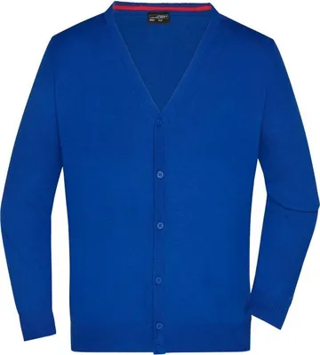Produktbild von Klassische Baumwoll-Strickjacke royal, Gr. 3XL