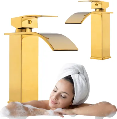 Produktbild von Cascade Sem-1001G Niedriger Goldener Waschtischarmatur