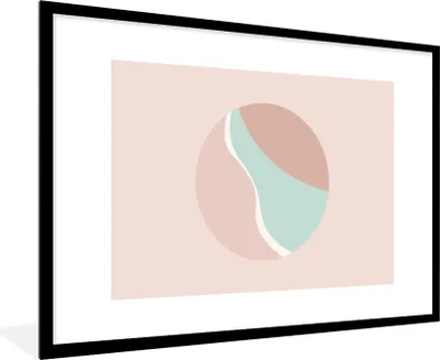 Produktbild von MuchoWow® Gerahmtes Poster Sommer - Strand - Pastell 90x60 cm - Poster mit Schwarzem Bilderrahmen Wandposter Rahmen Foto Bilder - Wanddekoration - Fotos