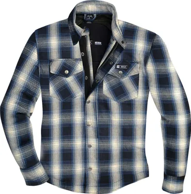 Image de Merlin Axe chemise moto, bleu/blanc, S