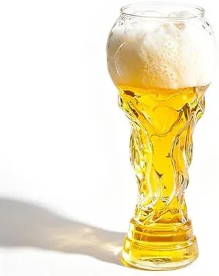 Produktbild von Fußball Bierkrüg 600ml, WM 2026 Fußball Bierkrug WM-Bierglas zum Beobachten von Fußball Kreative Hercules Krug Gläser, Trophäenform Kristallglas für Bier, Cocktails, Getränke, Fußballparty
